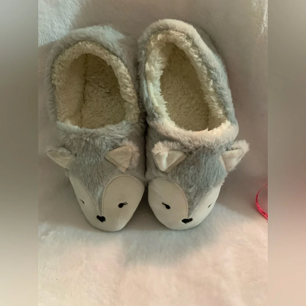 Caramella Bubble Fox Slippers for Women Animal Fuzzy House Slippers